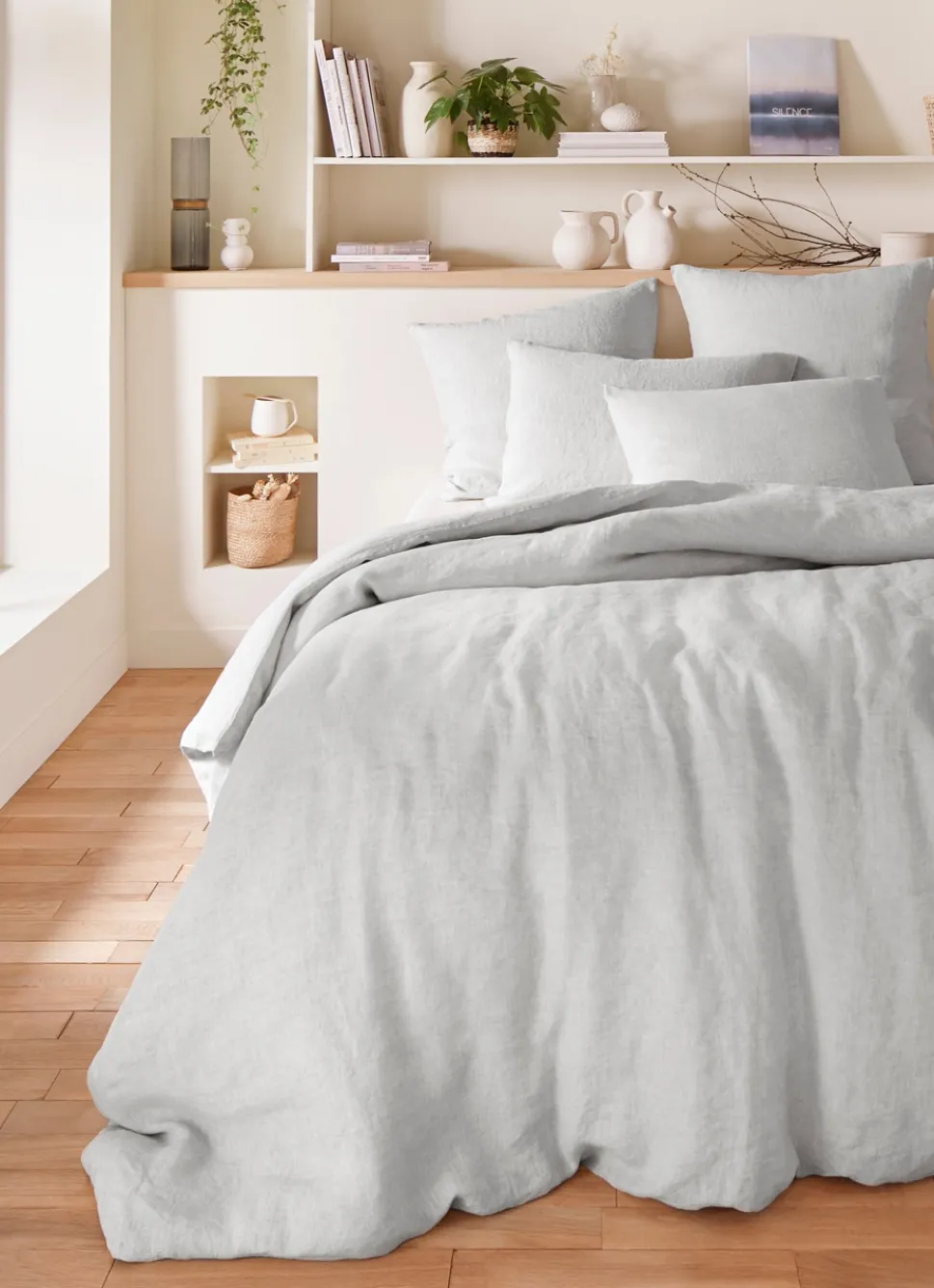 New Bouchara HOUSSE DE COUETTE EN LIN LAVÉ BLEU GRIS