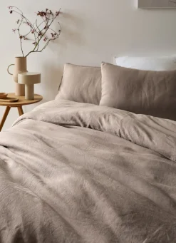 Bouchara HOUSSE DE COUETTE EN LIN LAVÉ TAUPE