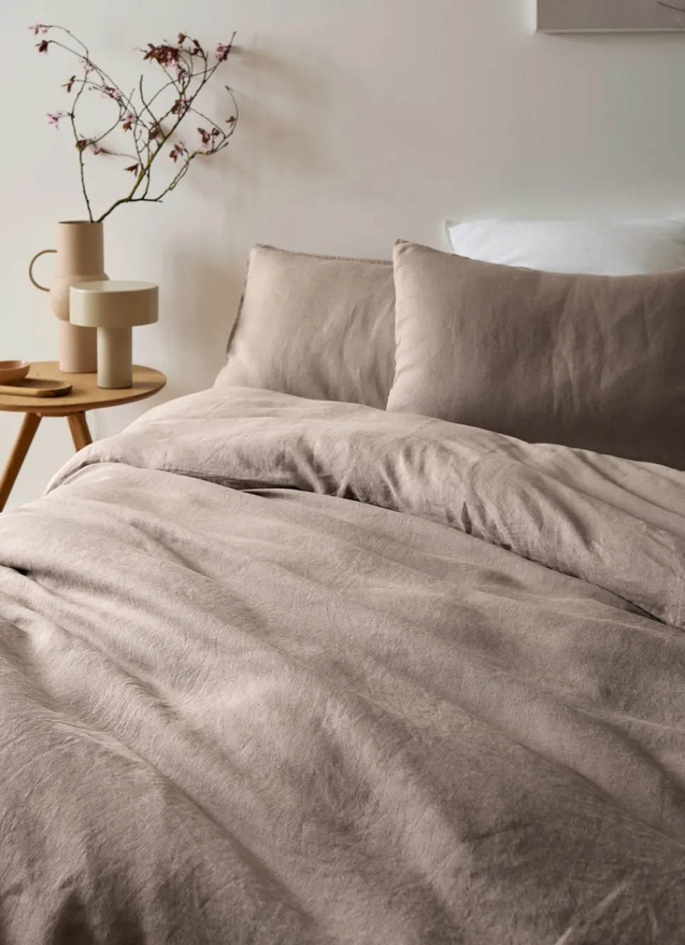 Bouchara HOUSSE DE COUETTE EN LIN LAVÉ TAUPE