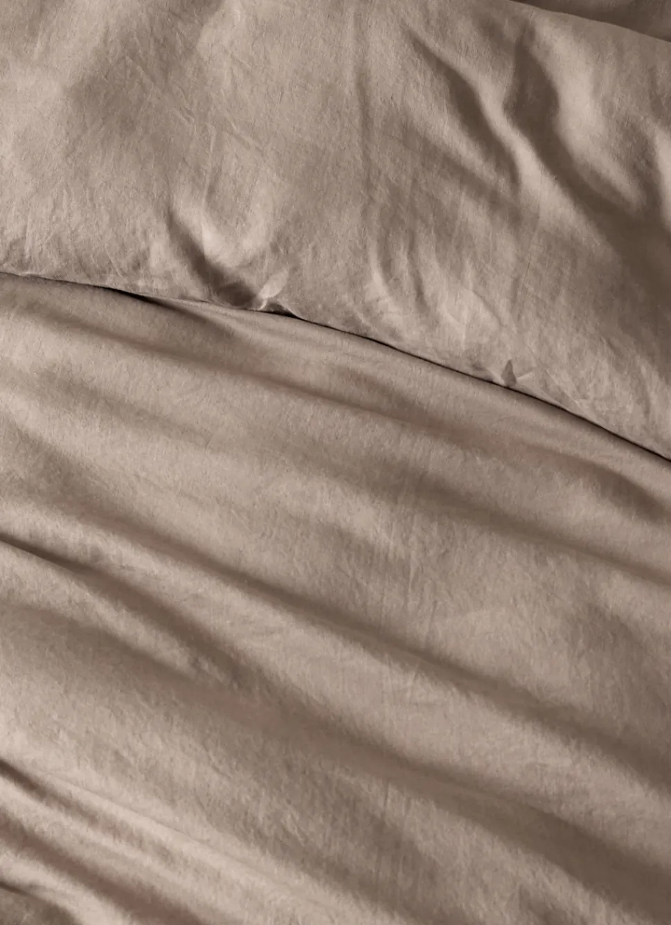 Bouchara HOUSSE DE COUETTE EN LIN LAVÉ TAUPE