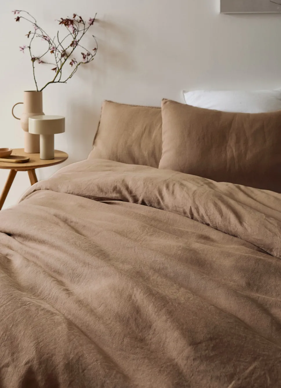 Bouchara HOUSSE DE COUETTE EN LIN LAVÉ TAUPE