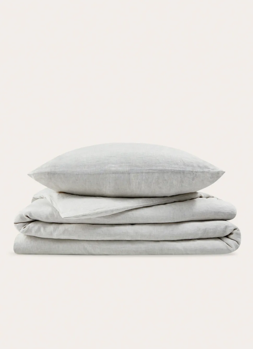 Hot Bouchara HOUSSE DE COUETTE EN LIN LAVÉ BLEU GRIS