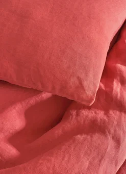 Discount Bouchara HOUSSE DE COUETTE EN LIN LAVÉ MARSALA