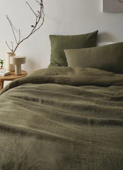 Outlet Bouchara HOUSSE DE COUETTE EN LIN LAVÉ KAKI