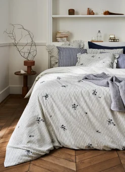 Clearance Bouchara HOUSSE DE COUETTE EN MÉTIS Bleu GRISE