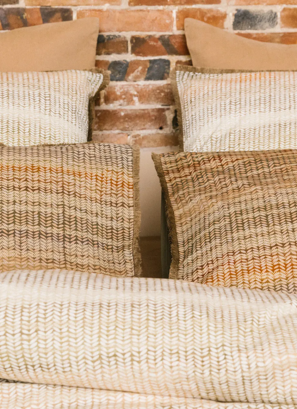 Hot Bouchara HOUSSE DE COUETTE EN PERCALE LAVÉE TAIGA MULTICOLORE