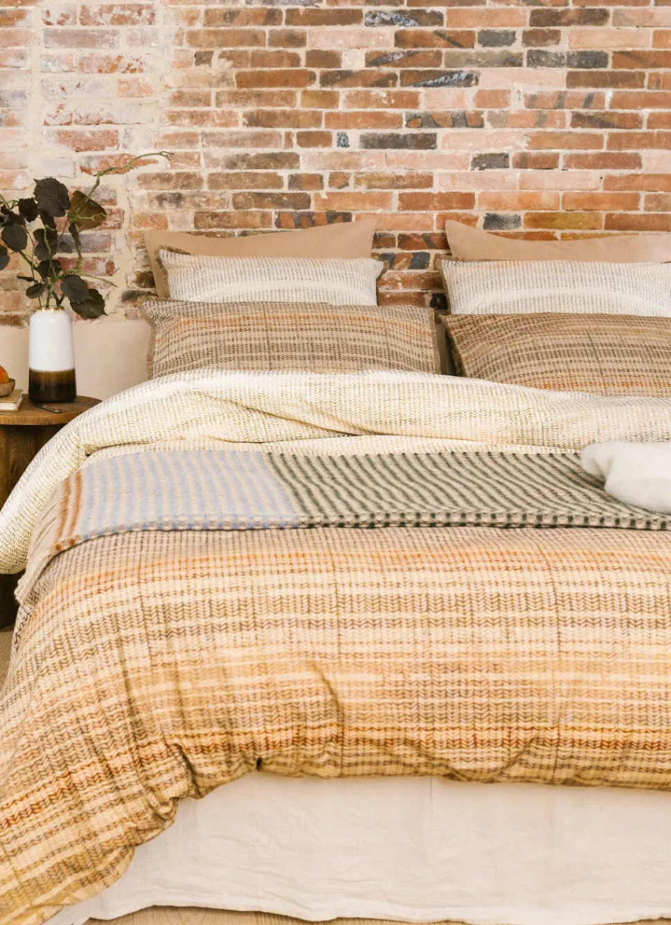 Hot Bouchara HOUSSE DE COUETTE EN PERCALE LAVÉE TAIGA MULTICOLORE