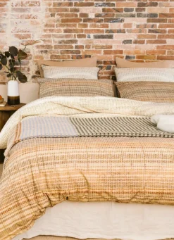 Hot Bouchara HOUSSE DE COUETTE EN PERCALE LAVÉE TAIGA MULTICOLORE