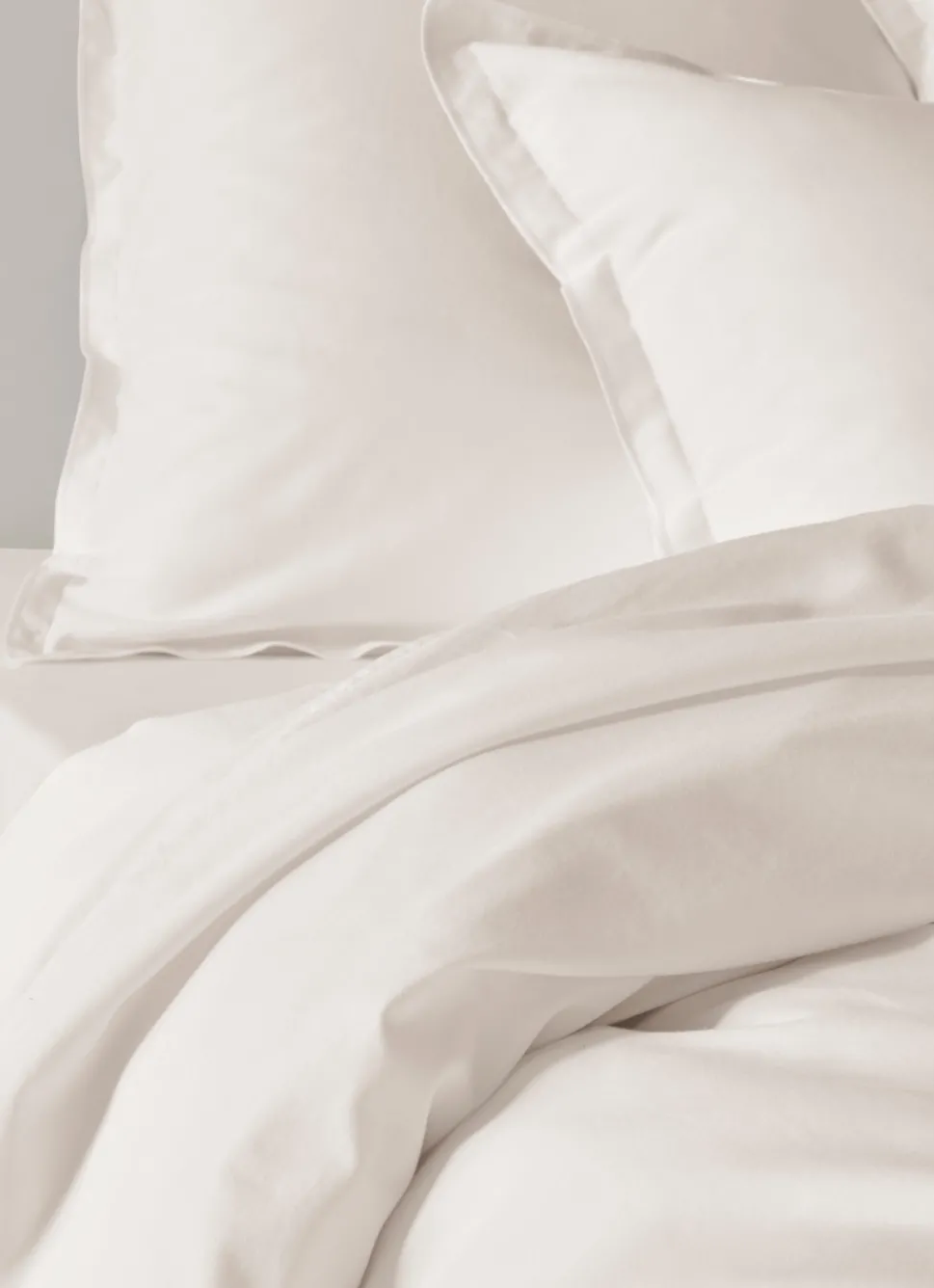 Clearance Bouchara HOUSSE DE COUETTE EN SATIN DE COTON LAVÉ ECRU