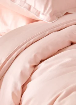 Clearance Bouchara HOUSSE DE COUETTE EN SATIN DE COTON LAVÉ ROSE PALE