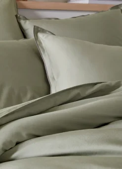 New Bouchara HOUSSE DE COUETTE EN SATIN DE COTON LAVÉ SAUGE