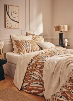 Online Bouchara HOUSSE DE COUETTE EN SATIN CORALIE CARAMEL