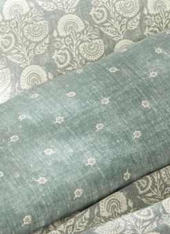 New Bouchara HOUSSE DE COUETTE EN SATIN IMPRIMÉ INDIEN THALER BLEU CLAIR