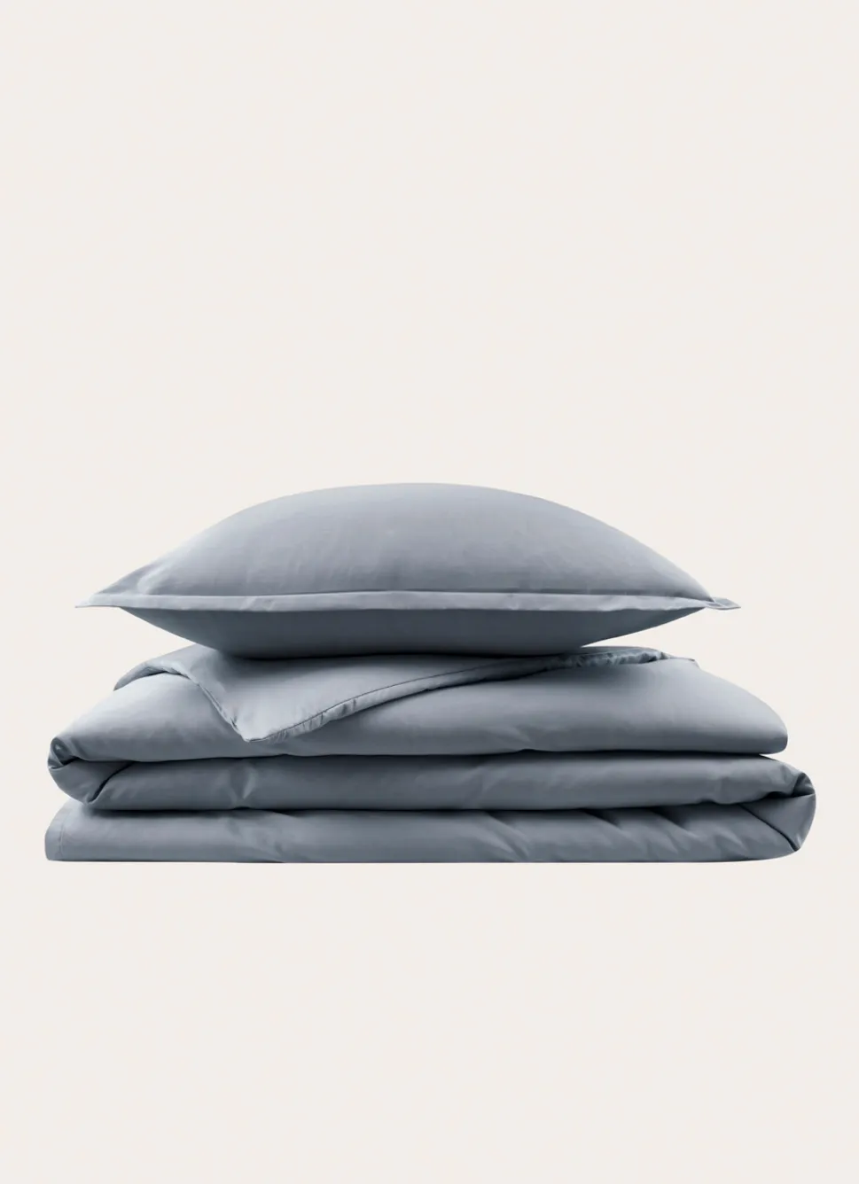 New Bouchara HOUSSE DE COUETTE EN SATIN DE COTON PEIGNÉ UNI ARDOISE