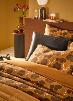 Outlet Bouchara HOUSSE DE COUETTE EN SATIN DE COTON ALVAR OCRE