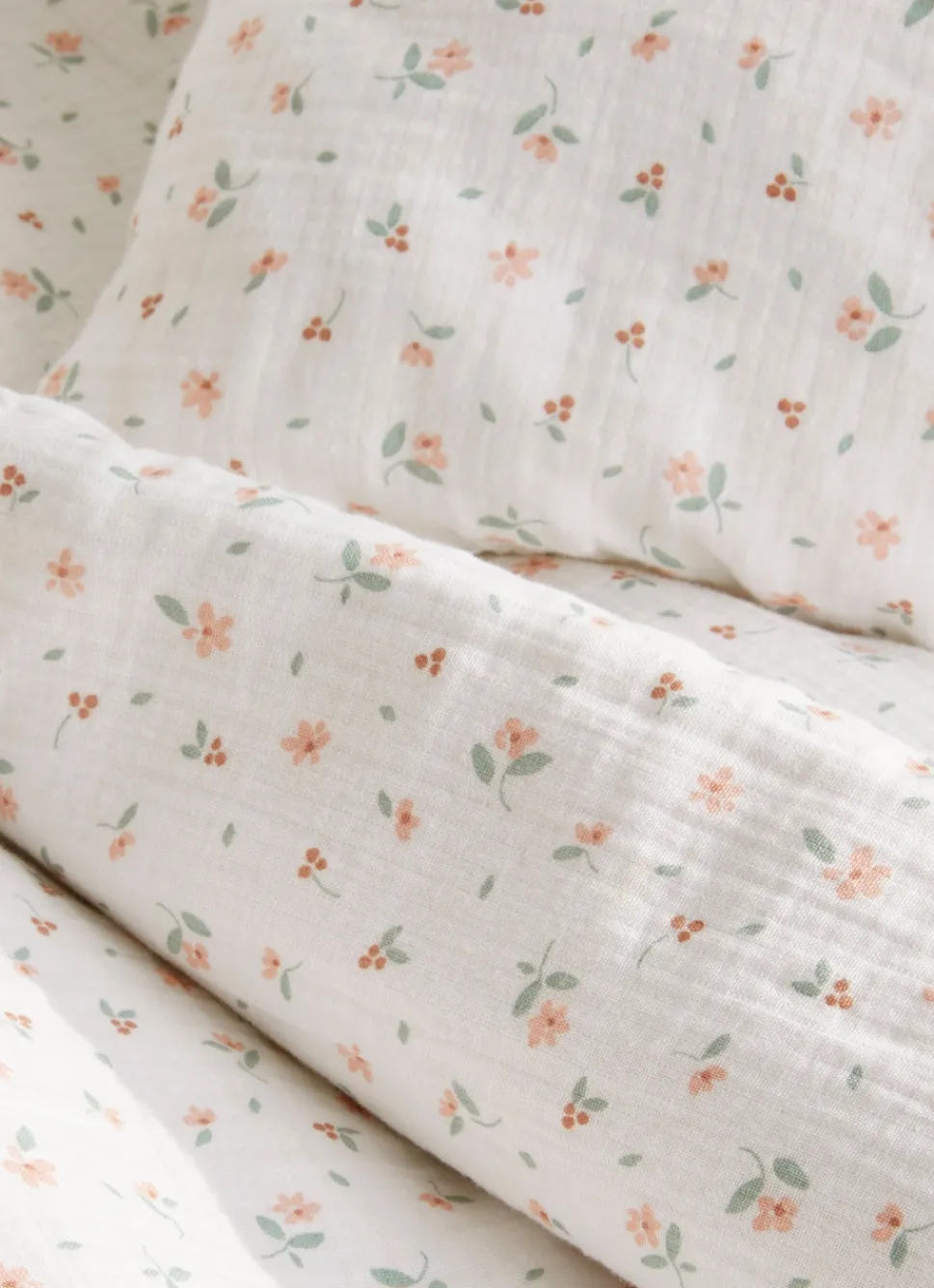 Online Bouchara HOUSSE DE COUETTE ENFANT EN GAZE DE COTON CHAMPÊTR ÉCRU