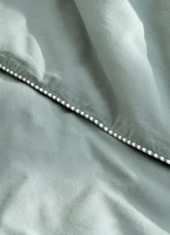 Sale Bouchara HOUSSE DE COUETTE ENFANT EN COTON LAVÉ VERT