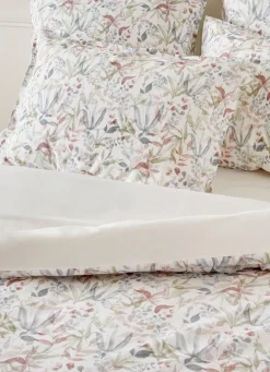 Best Bouchara HOUSSE DE COUETTE IMPRIMÉE FLEURI EN COTON LAVÉ LILAS