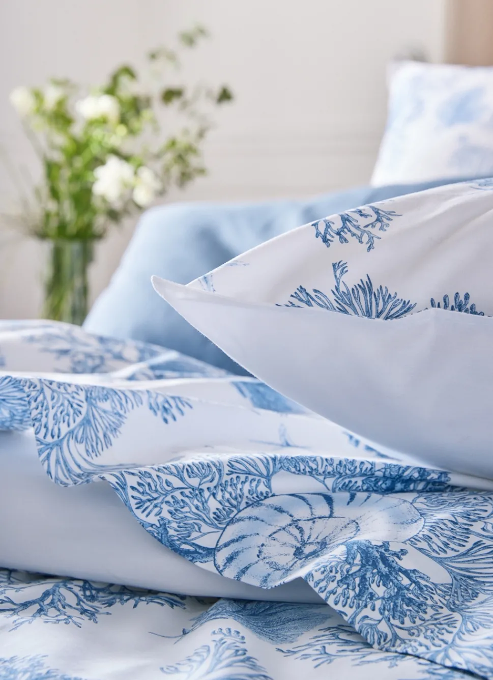 Clearance Bouchara HOUSSE DE COUETTE PERCALE DE COTON CIEL