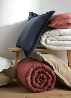 Discount Bouchara HOUSSE DE COUETTE RAYÉE EN SATIN DE COTON IVOIRE