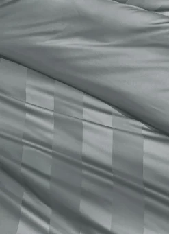 Hot Bouchara HOUSSE DE COUETTE RAYÉE EN SATIN DE COTON GLACIER