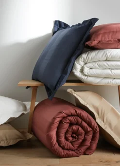 Outlet Bouchara HOUSSE DE COUETTE RAYÉE EN SATIN DE COTON MARINE