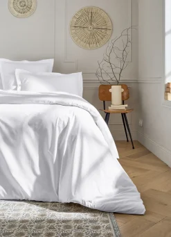 Hot Bouchara HOUSSE DE COUETTE UNIE EN PERCALE DE COTON BLANC