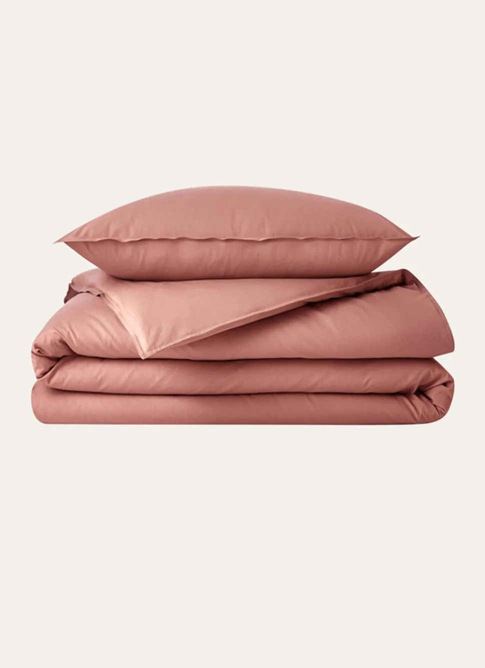 Outlet Bouchara HOUSSE DE COUETTE UNIE EN COTON LAVÉ BIO ROSE