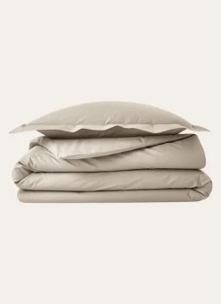 Discount Bouchara HOUSSE DE COUETTE UNIE EN PERCALE DE COTON SABLE