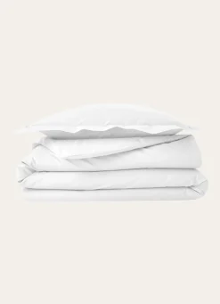 Best Bouchara HOUSSE DE COUETTE UNIE EN PERCALE DE COTON BLANC