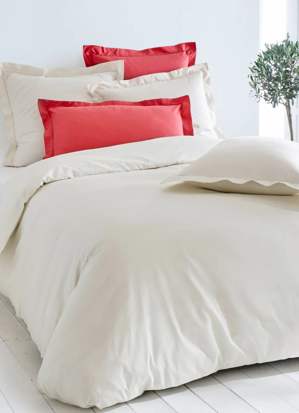 New Bouchara HOUSSE DE COUETTE UNIE EN COTON ECRU