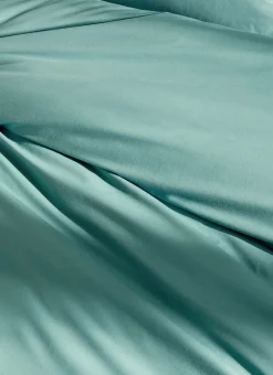 Online Bouchara HOUSSE DE COUETTE UNIE EN PERCALE DE COTON BLEU MINÉRAL