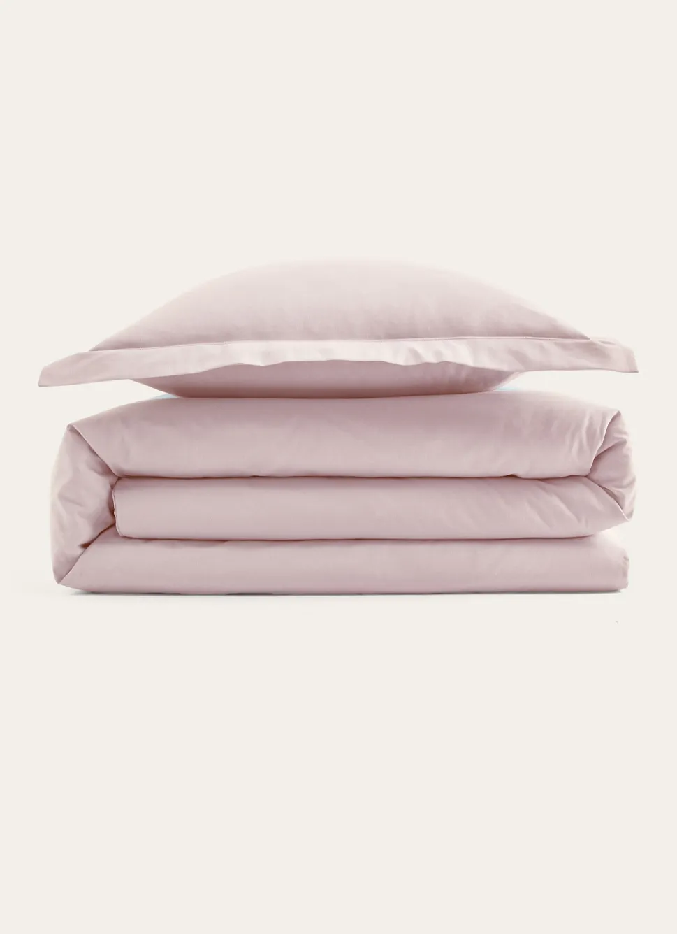 Bouchara HOUSSE DE COUETTE UNIE EN COTON ROSE CLAIR