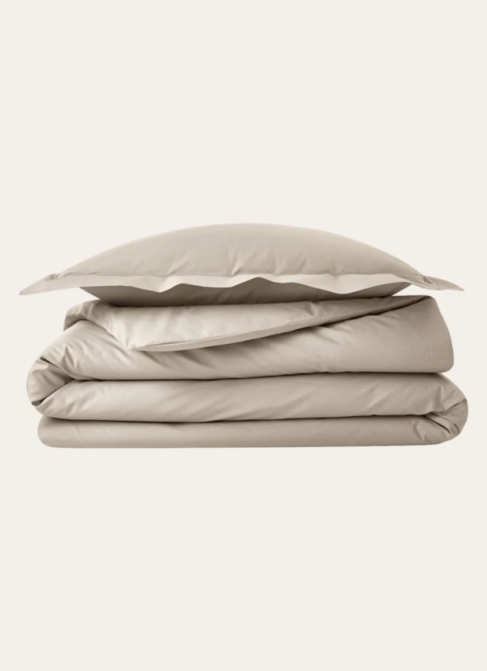 Best Bouchara HOUSSE DE COUETTE UNIE EN PERCALE DE COTON SABLE