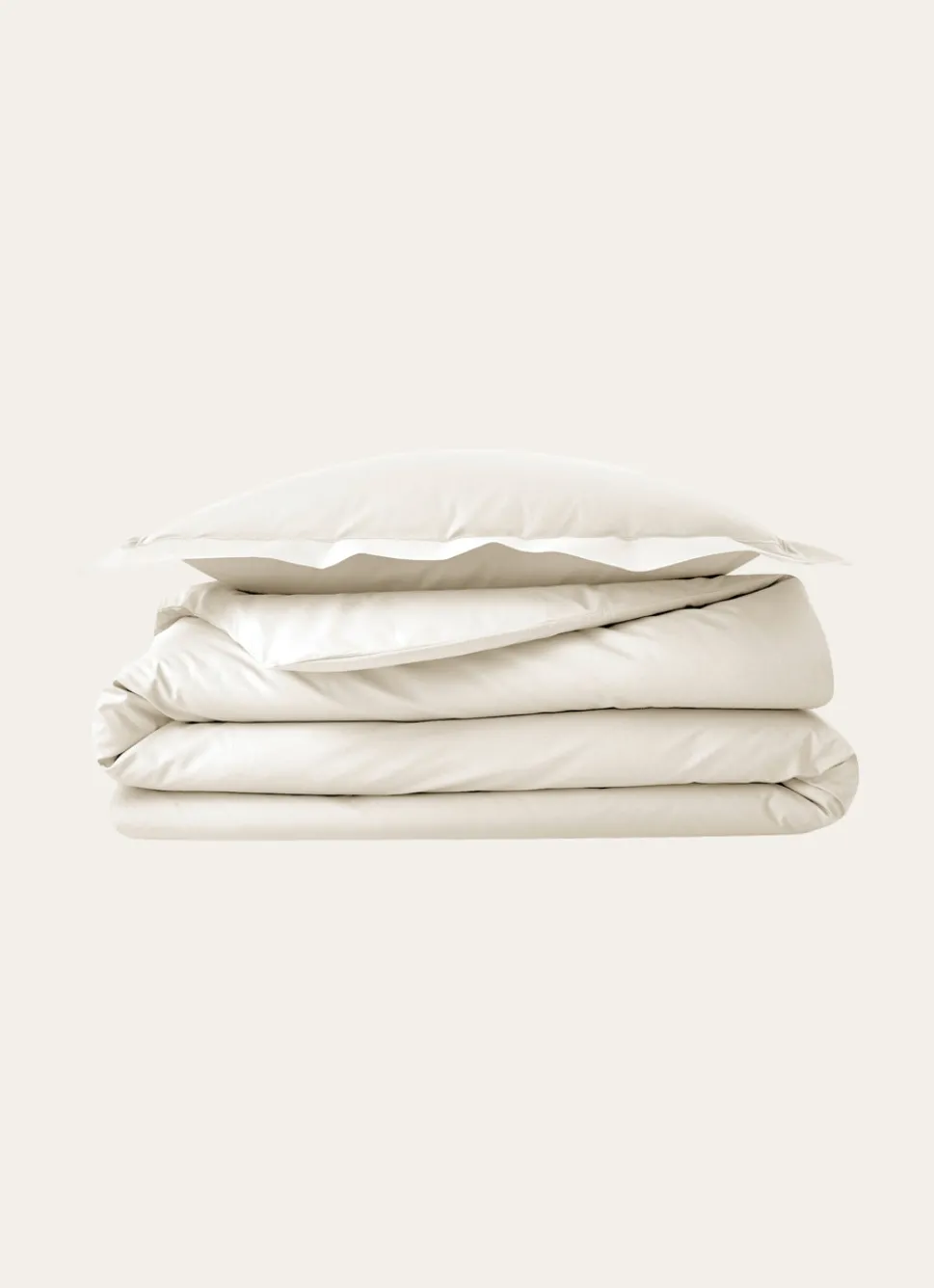 Best Bouchara HOUSSE DE COUETTE UNIE EN PERCALE DE COTON ECRU