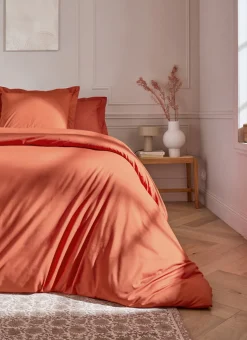 Hot Bouchara HOUSSE DE COUETTE UNIE EN PERCALE DE COTON TERRE