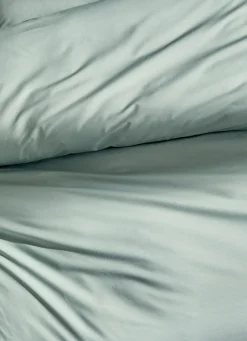 Clearance Bouchara HOUSSE DE COUETTE UNIE EN PERCALE DE COTON VERT DE GRIS