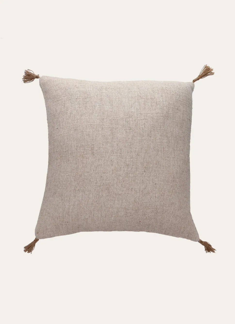 New Bouchara HOUSSE DE COUSSIN AVEC POMPONS ÉCRU