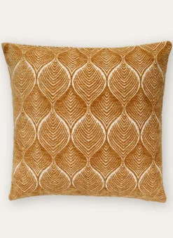 Sale Bouchara HOUSSE DE COUSSIN EN JACQUARD CHENILLE OCRE