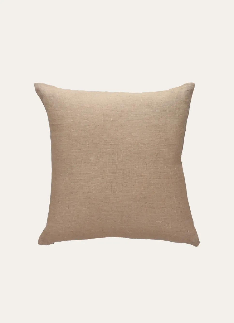 Clearance Bouchara HOUSSE DE COUSSIN EN LIN LAVÉ BEIGE TAUPE