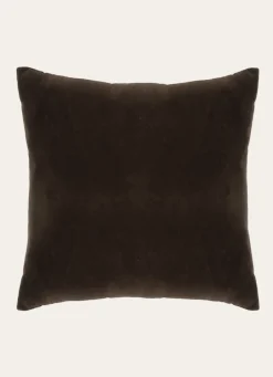 Clearance Bouchara HOUSSE DE COUSSIN EN VELOURS AVEC DOS CHAMBRAY Noir