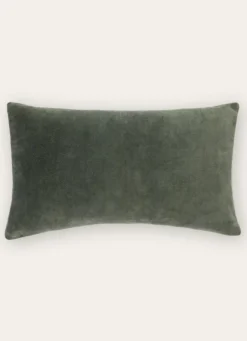 Bouchara HOUSSE DE COUSSIN EN VELOURS AVEC DOS CHAMBRAY vert