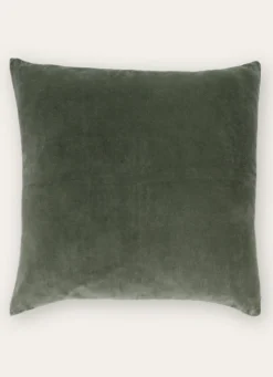 Clearance Bouchara HOUSSE DE COUSSIN EN VELOURS AVEC DOS CHAMBRAY vert
