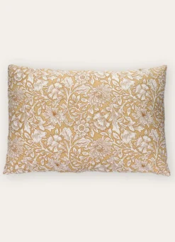 Online Bouchara HOUSSE DE COUSSIN IMPRIMÉ FLORAL EN COTON JAUNE