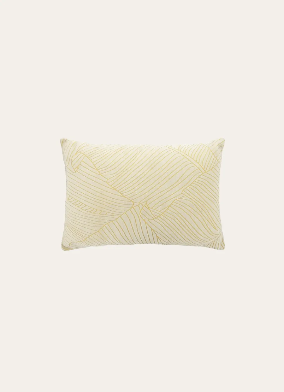 Hot Bouchara HOUSSE DE COUSSIN JACQUARD MOTIF FEUILLES ÉCRU