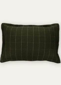 Best Bouchara HOUSSE DE COUSSIN JACQUARD À CARREAUX VERT FONCE