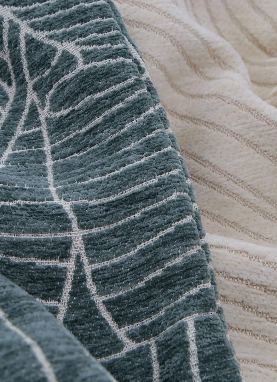 Discount Bouchara HOUSSE DE COUSSIN JACQUARD CHENILLE ECRU