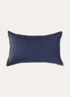 Best Bouchara HOUSSE DE COUSSIN RECTANGULAIRE EN LIN BLEU