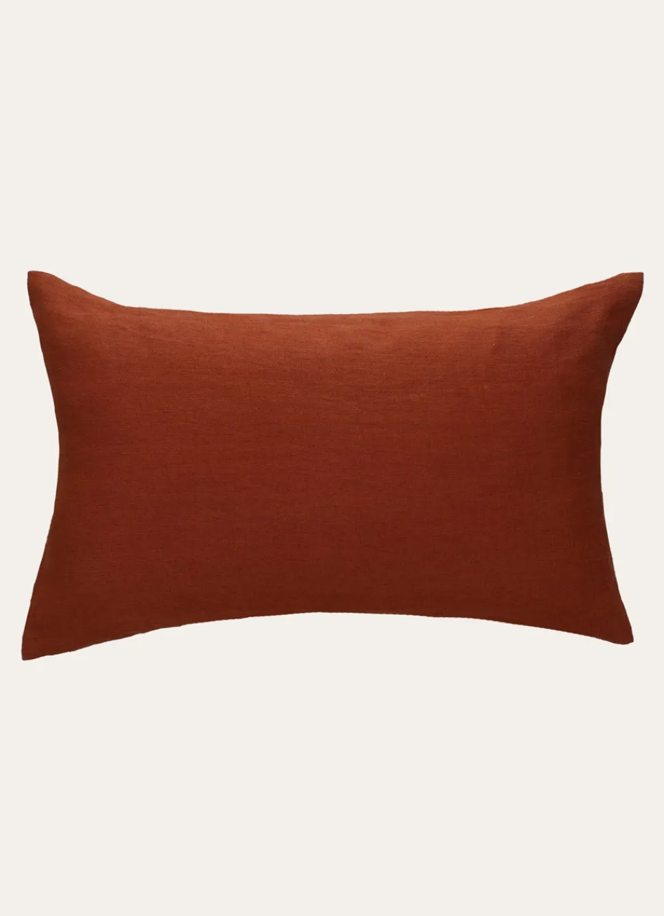 Best Bouchara HOUSSE DE COUSSIN RECTANGULAIRE EN LIN LAVÉ BRUN