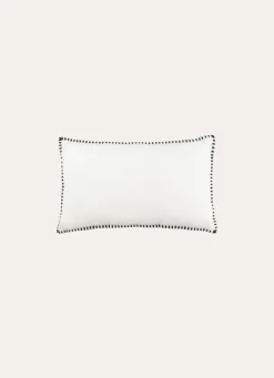 New Bouchara HOUSSE DE COUSSIN RECTANGULAIRE EN LIN BLANC